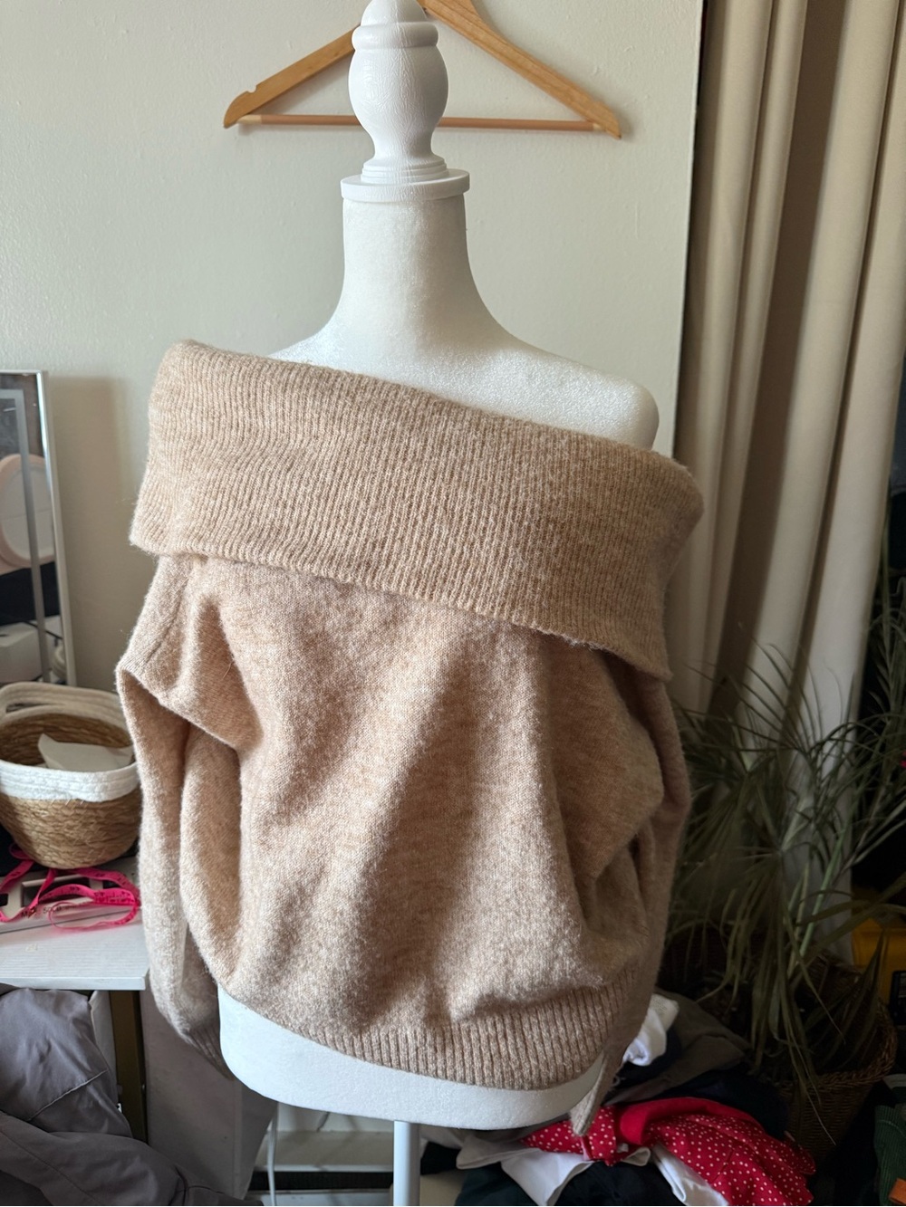 H&M Off-the-Shoulder Sweater Wool Blend